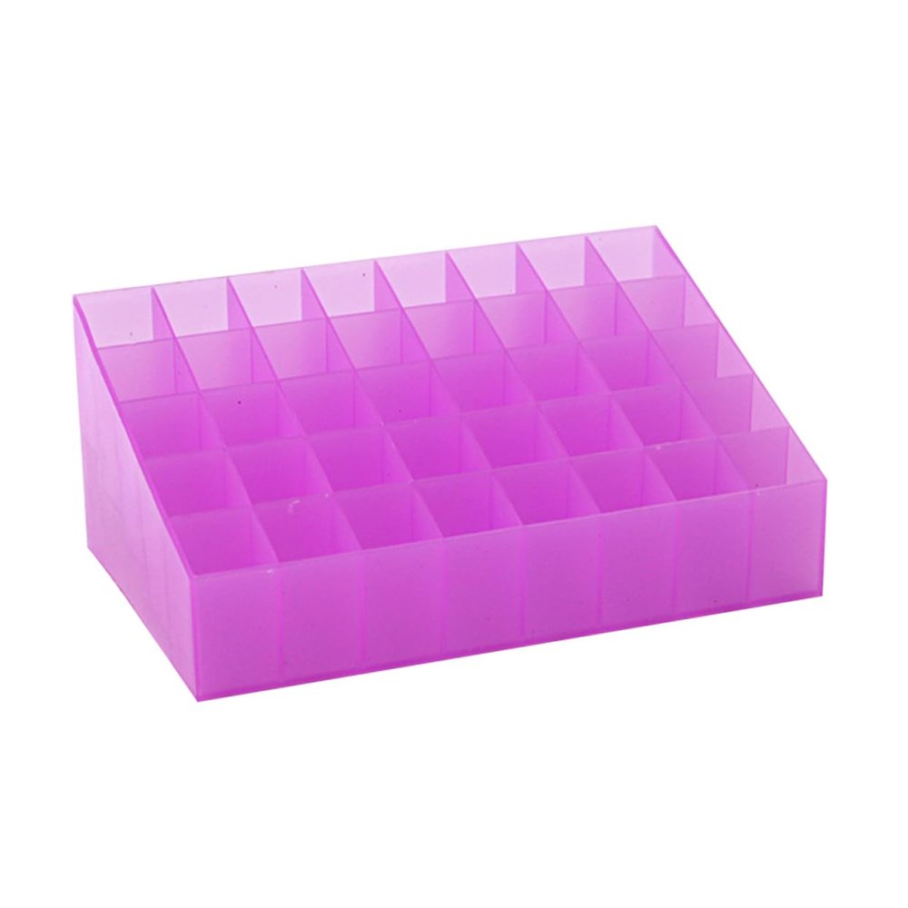NULYLU Slot Lipstick Storage Organizer Creative Makeup Desk Holder for Home Shop Purple Cosmetic Display Stand for Lipsticks Jewelry Essentials