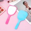 2Pcs Small Hand Held Mirror for Makeup Travel Cosmetic Portable Vanity Glass Plastic Oval Shape Compact Personal Glass with Handle Reflection for Women Men Home Camping Barber Salon School view 3