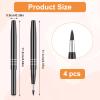 AOZUO 4Pcs Retractable Lip Brush for Lipstick, Travel Lip Brush, Portable Lip Liner Brush, Professional Lip Balm Applicator Lip Makeup Brush with Cap Lip Makeup Tools for Women Lip Gloss view 2