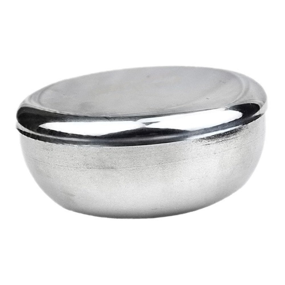 NULYLU Stainless Steel Shaving Bowl with Lid Durable Men s Razor Accessory for Smooth Shaving and Soap Lathering