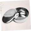 NULYLU Stainless Steel Shaving Bowl with Lid Durable Men s Razor Accessory for Smooth Shaving and Soap Lathering view 2