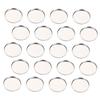 ADOCARN 50pcs Round Empty Stainless Steel Eyeshadow Plates for Diy Makeup Storage Versatile Makeup Tray for Eyeshadows Blush and Cosmetics for Travel and view 1