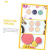 ADOCARN 50pcs Round Empty Stainless Steel Eyeshadow Plates for Diy Makeup Storage Versatile Makeup Tray for Eyeshadows Blush and Cosmetics for Travel and view 3