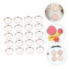 ADOCARN 50pcs Round Empty Stainless Steel Eyeshadow Plates for Diy Makeup Storage Versatile Makeup Tray for Eyeshadows Blush and Cosmetics for Travel and view 4