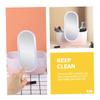 ADOCARN 1pc Delicate Makeup Organizer Box Led Mirror Portable Cosmetic Storage for Desktop for Skincare and Sturdy Abs Material for Travel and Home Use view 3