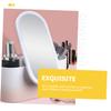 ADOCARN 1pc Delicate Makeup Organizer Box Led Mirror Portable Cosmetic Storage for Desktop for Skincare and Sturdy Abs Material for Travel and Home Use view 4