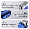 2025 New Model Double Head Electric ShavePocket Portable Travel Electric Shavers for MenUSB Rechargeable Electric ShaverPocket Size Washable Dual-Head Razor (Gray) view 3
