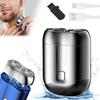 2025 New Model Double Head Electric ShavePocket Portable Travel Electric Shavers for MenUSB Rechargeable Electric ShaverPocket Size Washable Dual-Head Razor (Silver) view 1