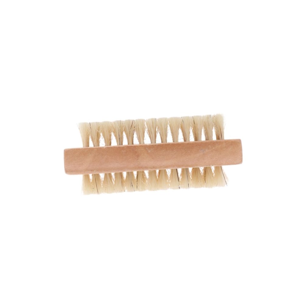NULYLU Manicure Brush Double Sided Nail Cleaning Brush for Hands Bristle 2 Pack