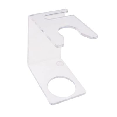 PAMINGONO Men's Shaving Brush Holder Transparent Stand for Badger and Synthetic Brushes for Home Salon and Travel Use