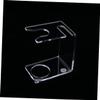 PAMINGONO Men's Shaving Brush Holder Transparent Stand for Badger and Synthetic Brushes for Home Salon and Travel Use view 2