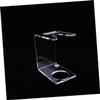PAMINGONO Men's Shaving Brush Holder Transparent Stand for Badger and Synthetic Brushes for Home Salon and Travel Use view 3