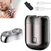 2025 New Model Double Head Electric ShavePocket Portable Travel Electric Shavers for MenUSB Rechargeable Electric ShaverPocket Size Washable Dual-Head Razor (Gray + Head) view 1