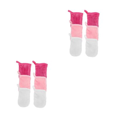 BELLIFFY 12pcs Microfiber Facial Cleansing Gloves for Women Reusable Makeup Remover Mitts Gentle Exfoliating Face Wash Cloths for Daily Cleansing and Care