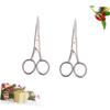 PAMINGONO 2pcs Endurance Stainless Steel Scissors for Beard Trimming Mustache Cutting Barbers Salons view 3