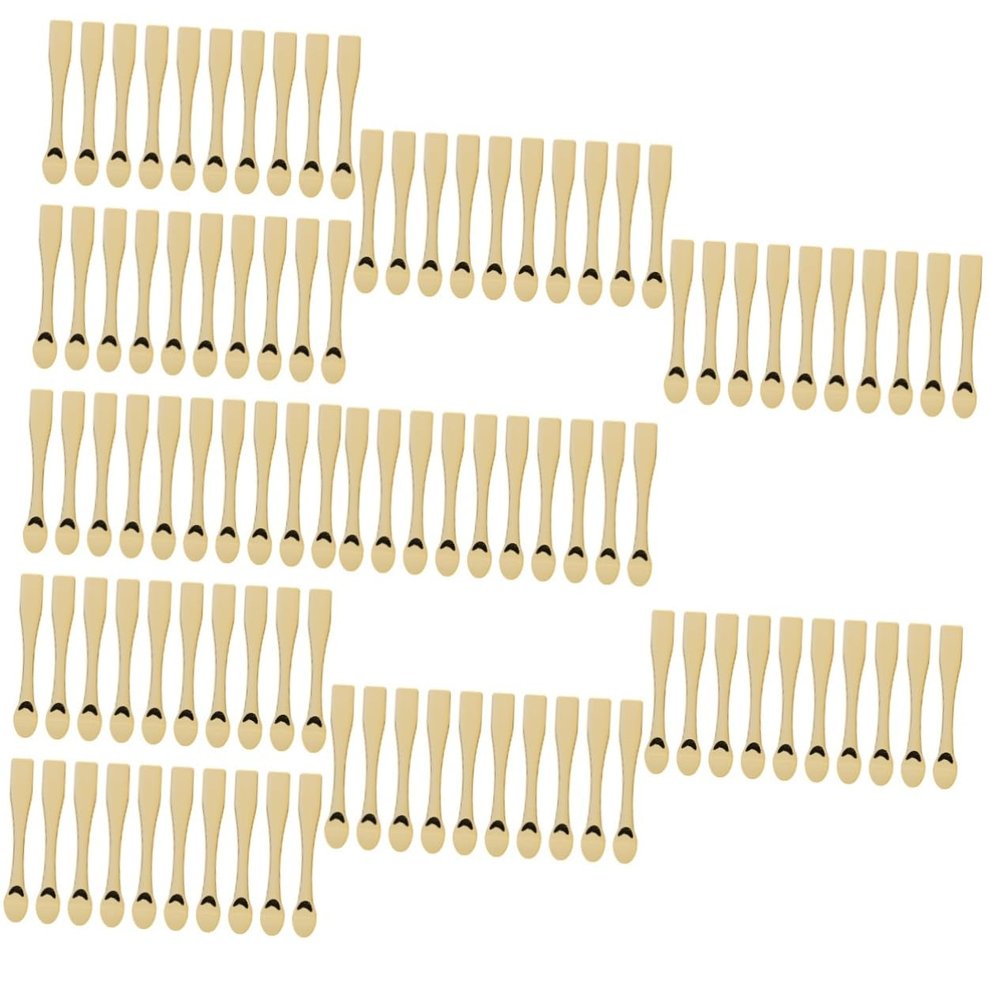 BELLIFFY 100pcs Beauty Scoop Reusable Cosmetic Spoons for Skincare Mixing Application for Facial Creams Masks Lotions and Moisturizers