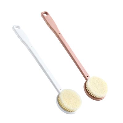 ADOCARN 2pcs Soft Bristle Cleaning Brush Exfoliating Body Scrubber Long Handle for Bath Shower Double Cleaning Bath Brush for Relaxation