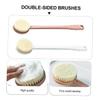 ADOCARN 2pcs Soft Bristle Cleaning Brush Exfoliating Body Scrubber Long Handle for Bath Shower Double Cleaning Bath Brush for Relaxation view 4