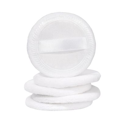 ADOCARN 5pcs Cotton Makeup Puff Powder Puff for Lady Girls Gentle Skin-friendly Easy Application for Foundation Mineral Powder White