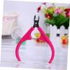 NULYLU Ergonomic Cuticle Nipper with Long Jaw Stainless Steel Dead Skin Pliers for Toenails and Fingernails Portable Manicure Tool with Non-slip Handle Rose Red view 2