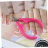 NULYLU Ergonomic Cuticle Nipper with Long Jaw Stainless Steel Dead Skin Pliers for Toenails and Fingernails Portable Manicure Tool with Non-slip Handle Rose Red view 3