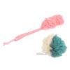 ADOCARN 4pcs Long Handle Bath Balls Shower Brush Body Scrub Brush Loufah Sponge Handle Shower Bath Accessory Kit Pink Random Color view 1