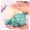 ADOCARN 4pcs Long Handle Bath Balls Shower Brush Body Scrub Brush Loufah Sponge Handle Shower Bath Accessory Kit Pink Random Color view 2