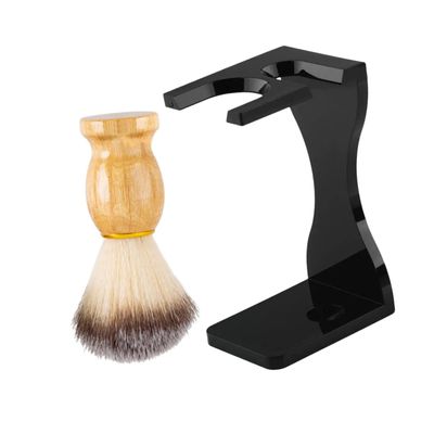 ADOCARN Beard Brush Holder Shaving for Men Shaving Brush Razor Stand Shave Oil Compatible Organize Your Bathroom