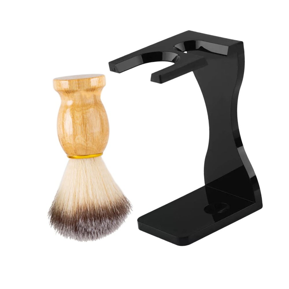 ADOCARN Beard Brush Holder Shaving for Men Shaving Brush Razor Stand Shave Oil Compatible Organize Your Bathroom