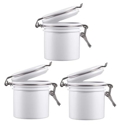 ADOCARN 3pcs Eyelash Grafting Glue Storage Jar Durable Eyelash Extension Adhesive Organizer for Professionals Reliable Convenient Design for Artists White