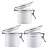 ADOCARN 3pcs Eyelash Grafting Glue Storage Jar Durable Eyelash Extension Adhesive Organizer for Professionals Reliable Convenient Design for Artists White view 1