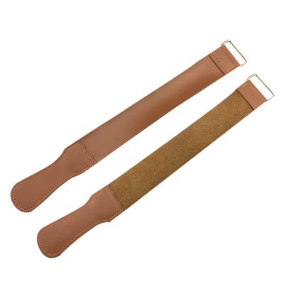 PAMINGONO 2pcs Leather Strop Set Sharpening Cloth for Straight Barber Tools for Professional Shaving Woodworking Applications