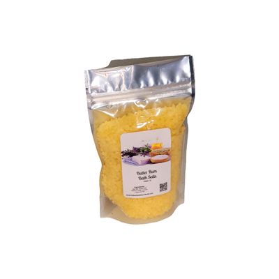 Bath Salts | 1lb Bag (16oz.) | Choose Your Scent | Epsom Salt | Sea Salt| Bathing | Body Care | Beauty | Relaxation | Spa | Pedicure | Manicure | Soak (Butter Rum)