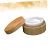 BELLIFFY 2pcs 30ml Bamboo Dusting Powder Box Puff Stylish Makeup Powder Jar for Travel view 3