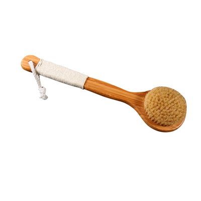 PAMINGONO Natural Material Long Handle Bath Brush Body Massage Shower Brush Safe for Skin