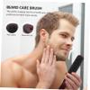 BELLIFFY 2pcs Wooden Beard Care Brush Shaving Brush for Men Vintage Design Lightweight Travel for Grooming and Maintaining Facial Hair Black view 3