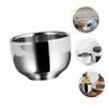 BELLIFFY 2pcs Stainless Steel Shaving Bowl for Men Foaming Shaving Container for Home Use Travel and Rustproof Design for Easy Grooming view 3
