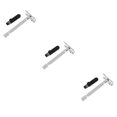 MUSISALY 3pcs Safety Shaving for Men Premium Reusable Design for Closest Shave Easy Replacement Irritation for Shaving