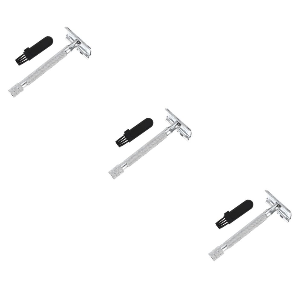 MUSISALY 3pcs Safety Shaving for Men Premium Reusable Design for Closest Shave Easy Replacement Irritation for Shaving