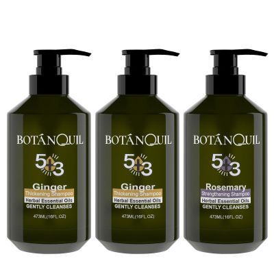 BOTANQUIL 2PCS Ginger Thickening Shampoo and Rosemary Strengthening Shampoo