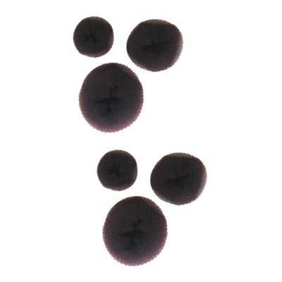 BIUDECO 6pcs Hair Donut Bun Maker Coffee Color Sponge Styling Tools for Neat Ballerina for Dance and