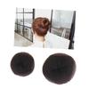 BIUDECO 6pcs Hair Donut Bun Maker Coffee Color Sponge Styling Tools for Neat Ballerina for Dance and view 3
