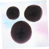 BIUDECO 6pcs Hair Donut Bun Maker Coffee Color Sponge Styling Tools for Neat Ballerina for Dance and view 4