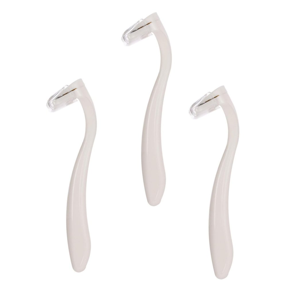 MUSISALY 3pcs Manual Body Hair Trimmer for Women Portable Depilator for Underarm Bikini and Leg Hair Removal Effortless Shaving Precision Cutting Edges Travel Accessory