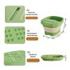 Collapsible Foot Bath Basin for Soaking Feet with a Lid,Foot Soak Tub with Massage Acupoint,Multifunction Laundry Basket with Handle, Home Spa Treatment. view 2