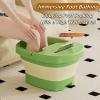 Collapsible Foot Bath Basin for Soaking Feet with a Lid,Foot Soak Tub with Massage Acupoint,Multifunction Laundry Basket with Handle, Home Spa Treatment. view 4