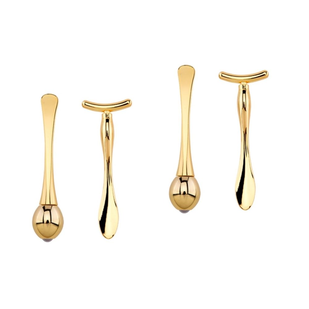 BELLIFFY 2sets Face Massager Tool Eye Massager Stick Makeup Spoon Massage Bar Beauty Scoop Face Mask Spoon for Smooth Skin