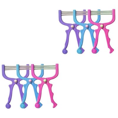 BELLIFFY 6pcs Facial Hair Epilators for Painless Hair Removal Portable Spring Shavers for Women Men for Smooth Skin Forehead Cheeks Upper Lip Chin