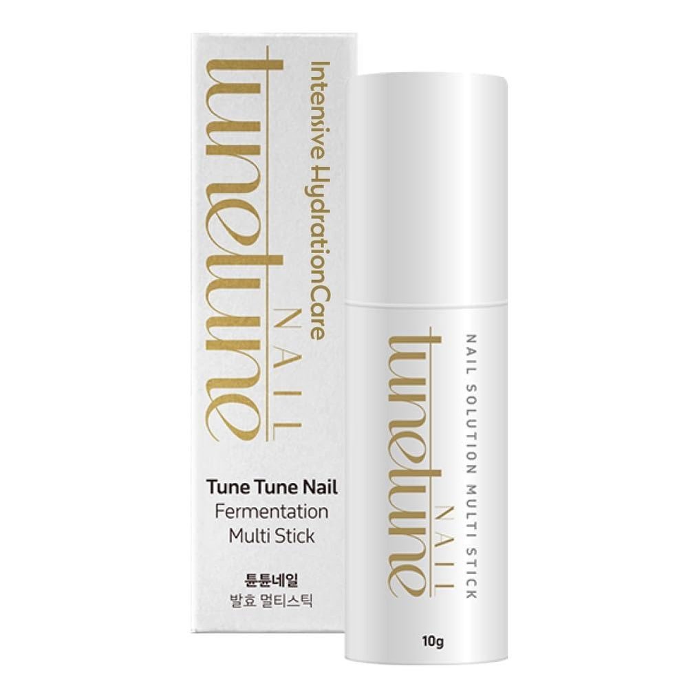 TuneTune Nail Fermentation Multi Stick | Herbal Fermented Nail Balm | Deep Nourishment & Hydration | Vegan Certified Natural Nail Care | For Dry or Rough Nails | Compact & Travel-Friendly | 10g
