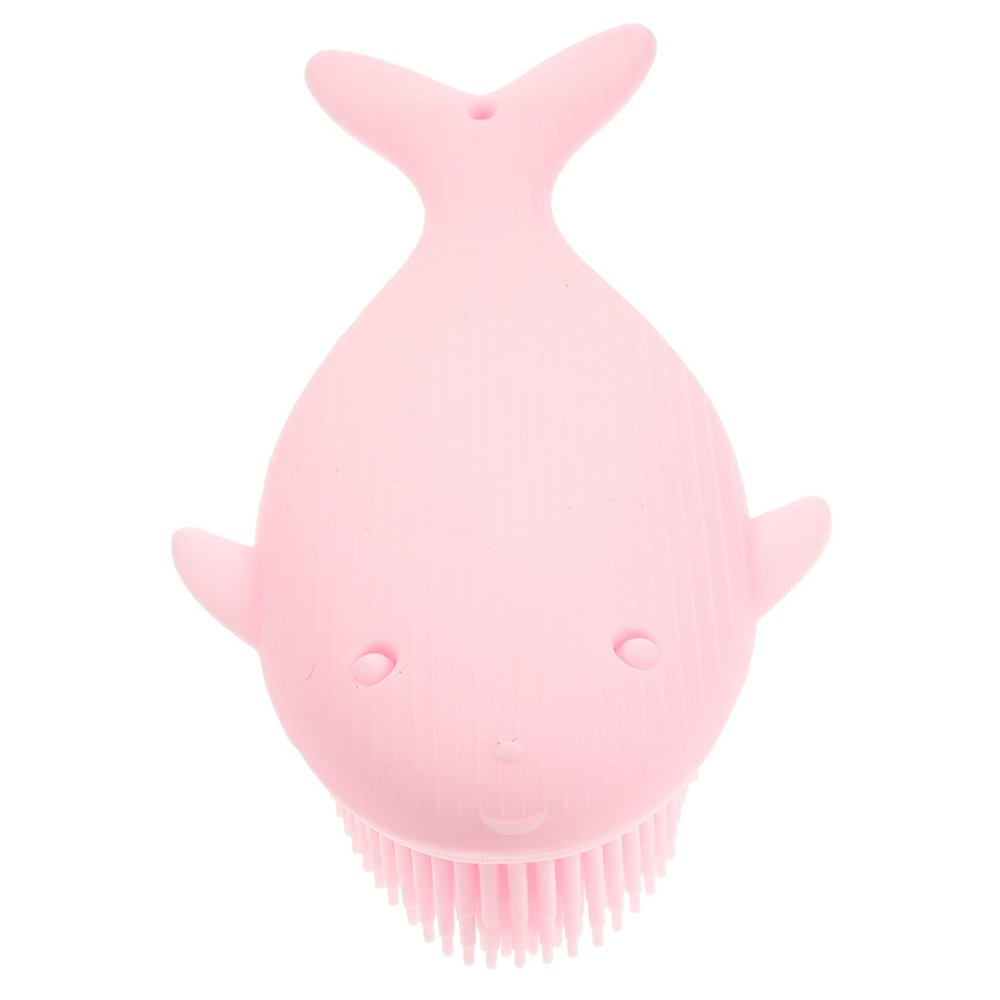 ADOCARN Silicone Baby Bath Brush 1 Piece Soft Exfoliating Scrubber for Infants Gentle Massage Tool for Baby Shower Waterproof and Easy to Clean